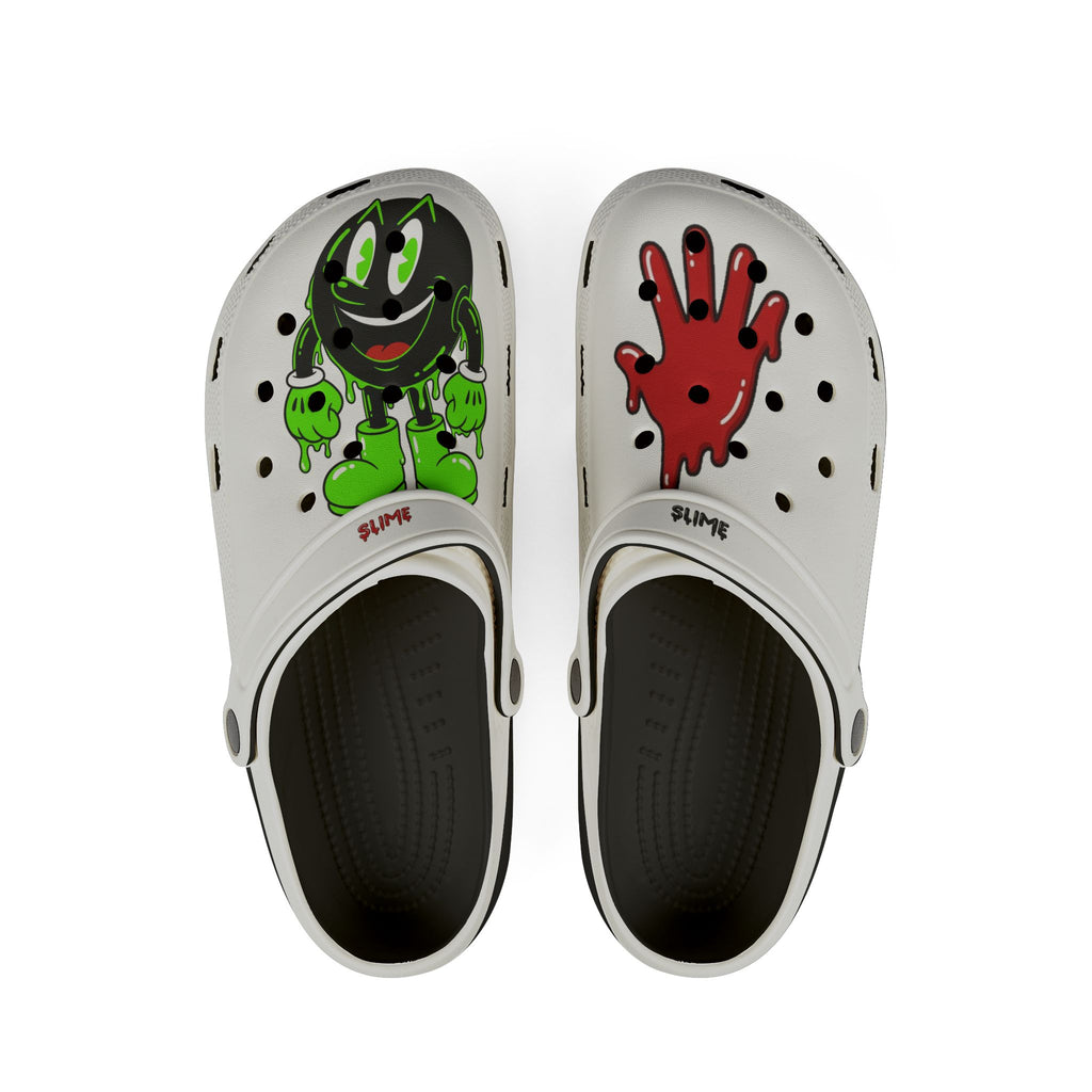 The Slime Shop EVA Foam Clogs — White / Red Slime In 5