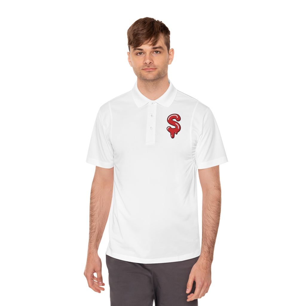 The Slime Shop Sport Polo — Grey / Red Slime Sircle