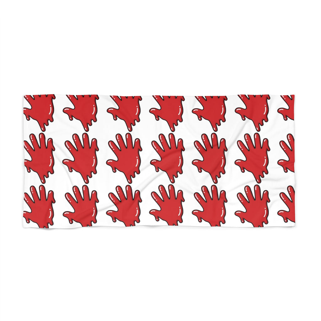 The Slime Shop Beach Towel — White / Red Slime In 5