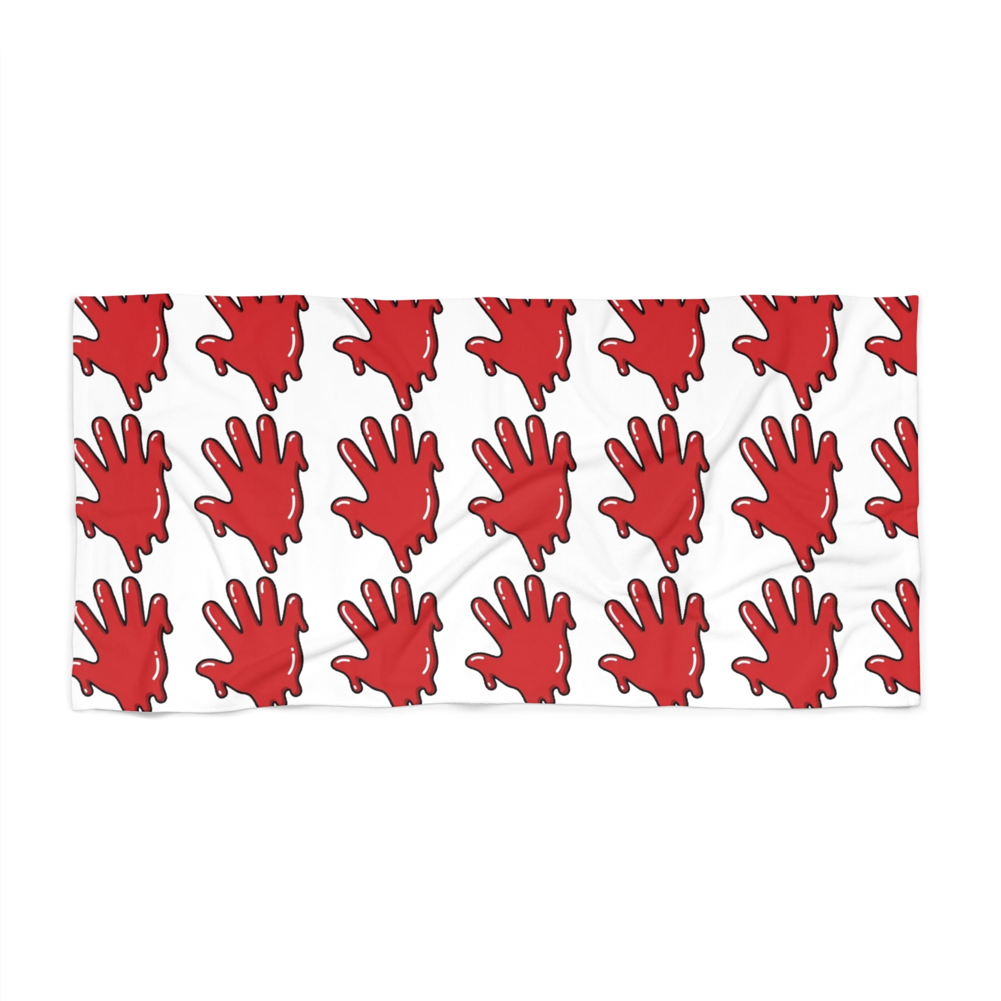 The Slime Shop Beach Towel — White / Red Slime In 5