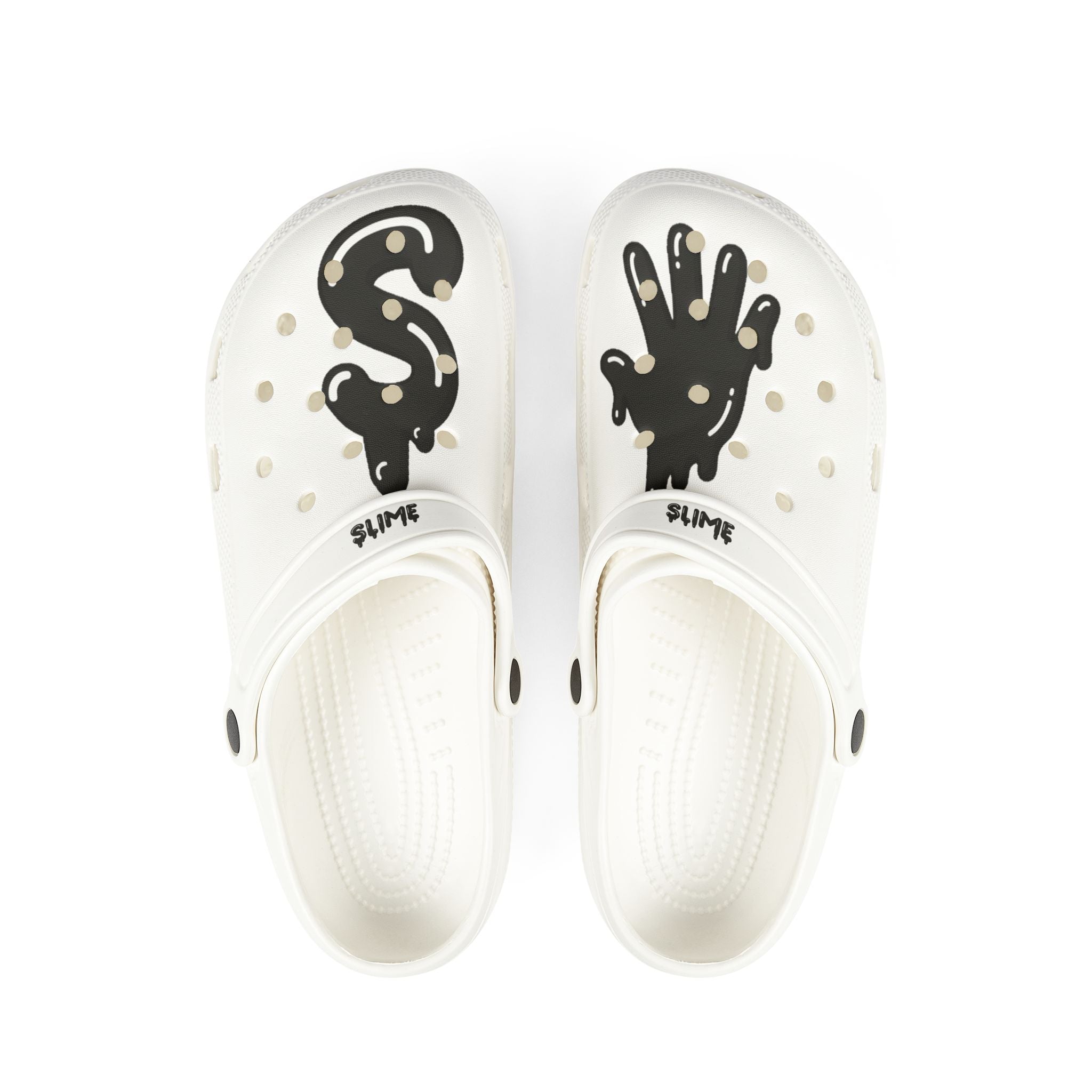 The Slime Shop Foam Clogs — Black / Slime Drip