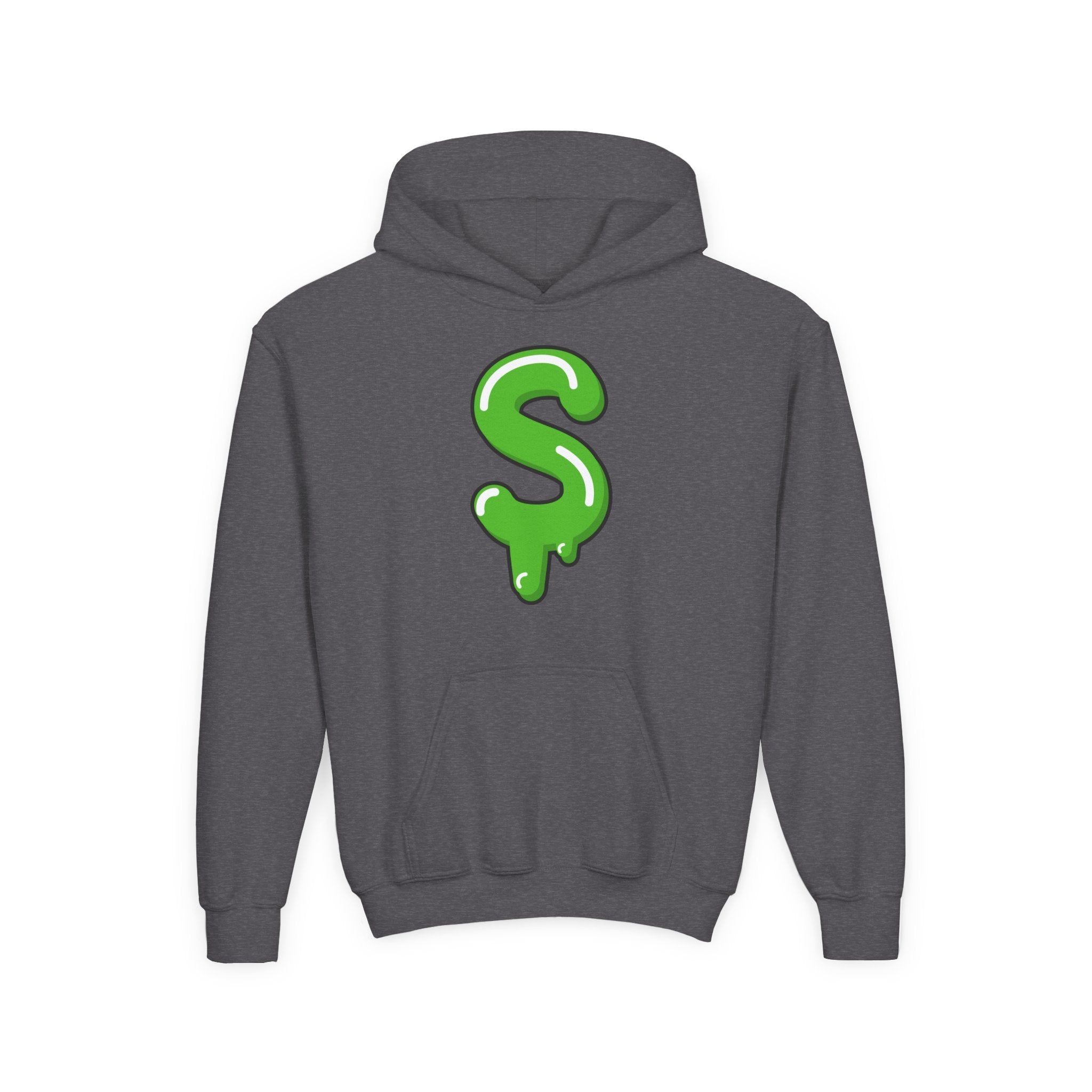 The Slime Shop Youth Hoodie — Carolina Blue / Green Slime $