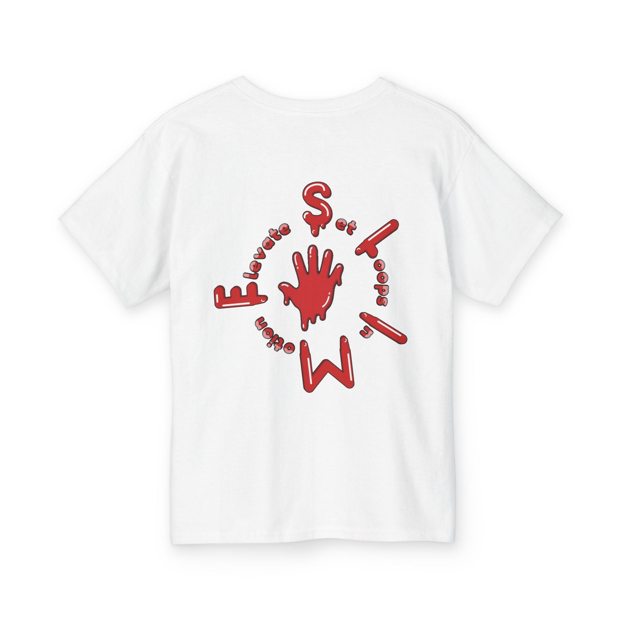The Slime Shop Youth Tee — Navy / Red Slime Sircle