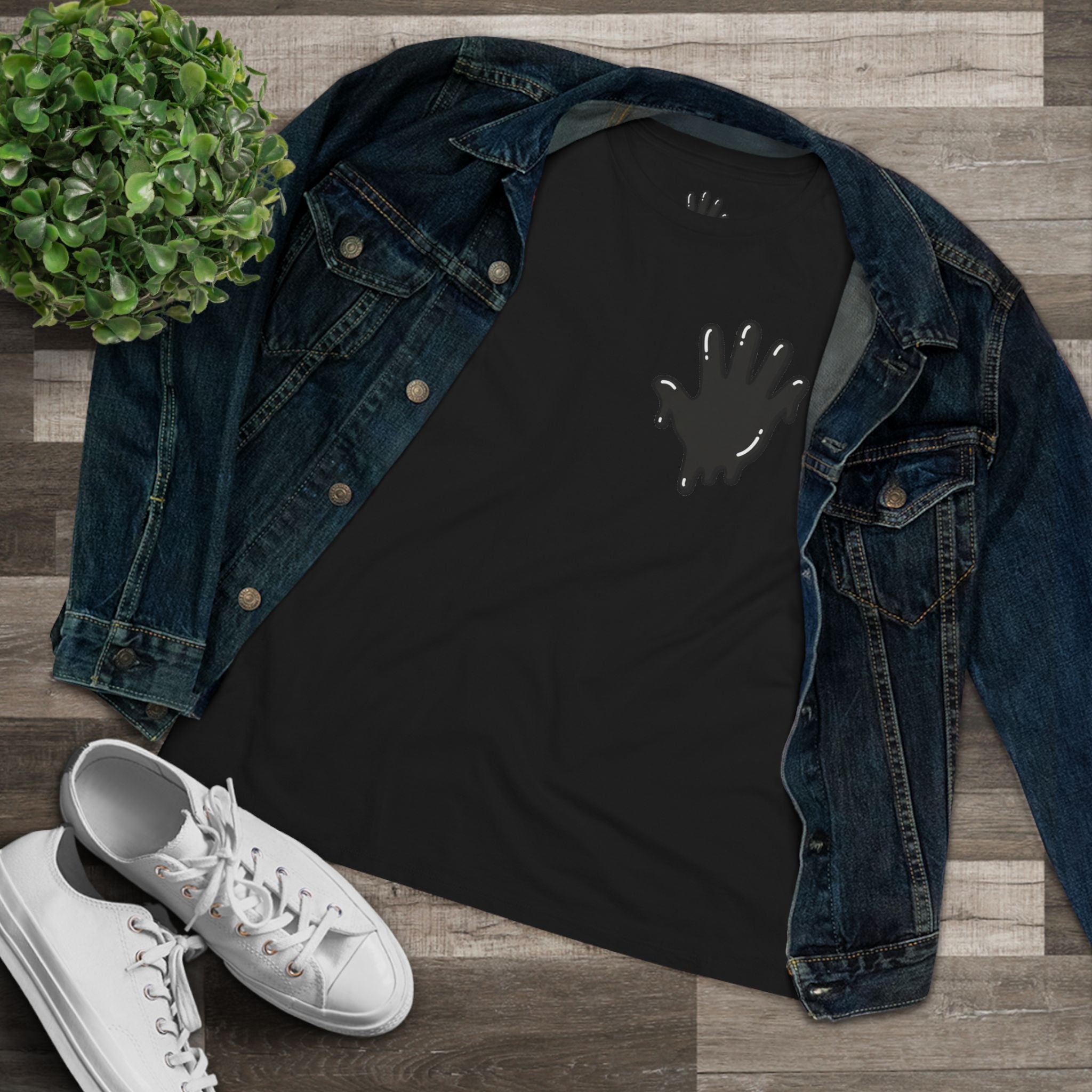 The Slime Shop Women's Tee — White / Black Slime In 5