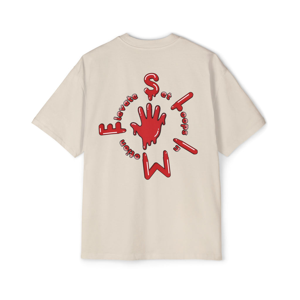 Men's Red Slime Sircle Heavy Oversized Tee