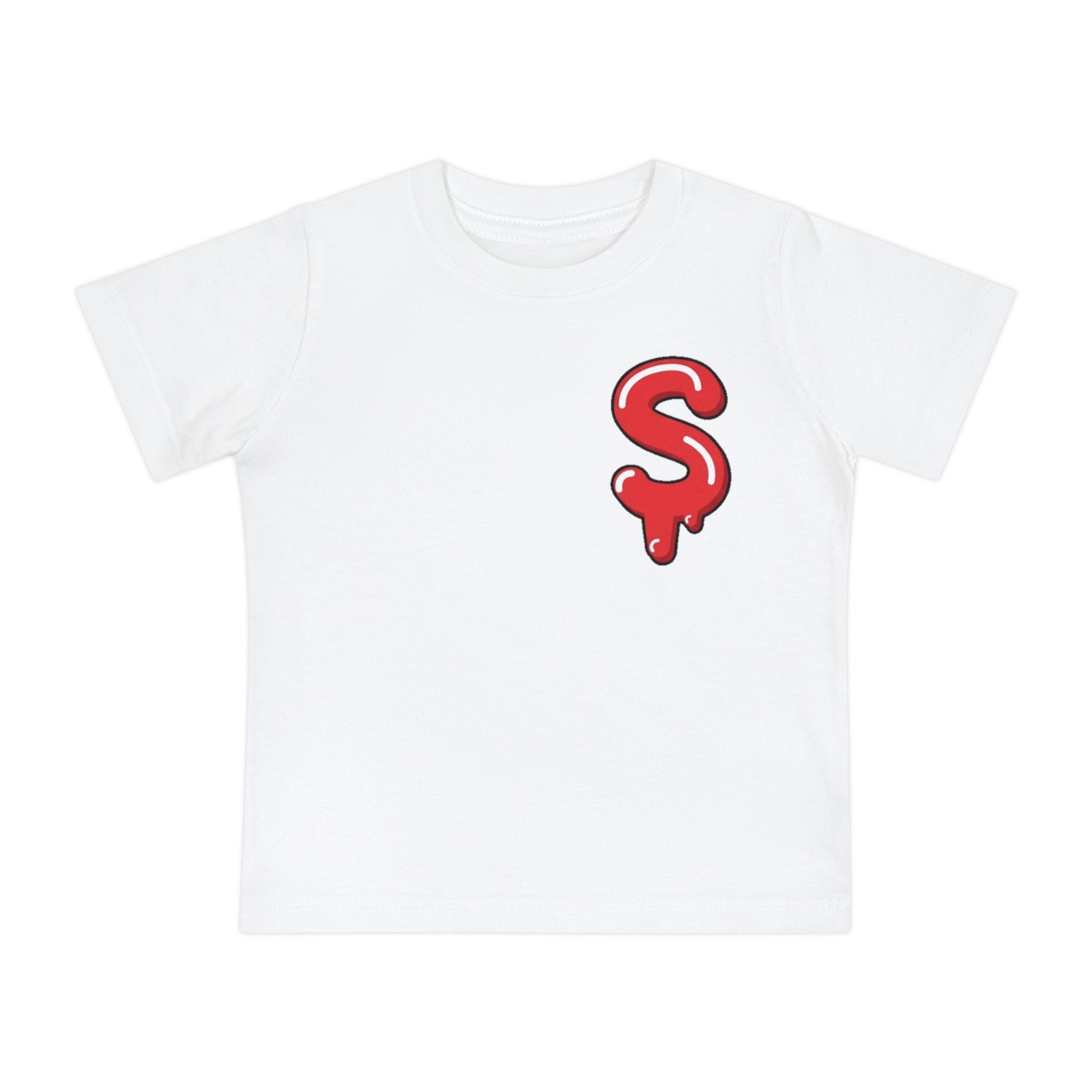 The Slime Shop Baby Tee — Royal Blue / Red Slime Sircle