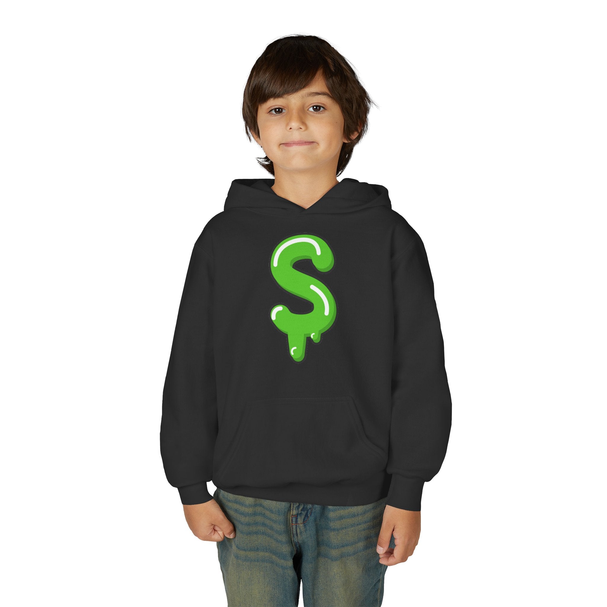 The Slime Shop Youth Hoodie — Carolina Blue / Green Slime $