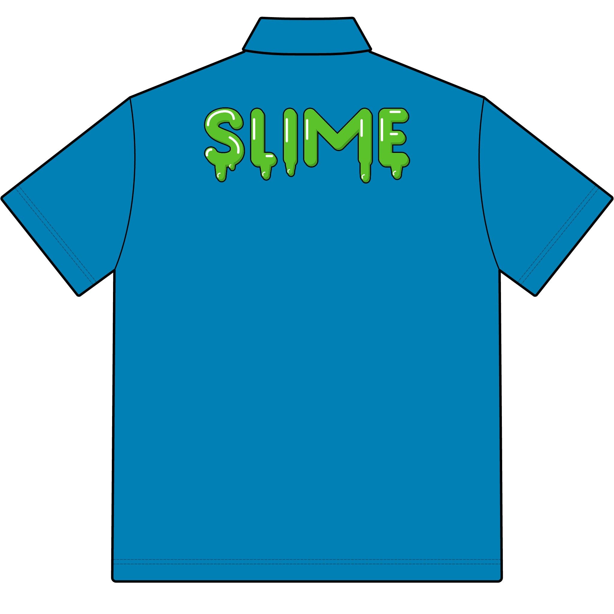 The Slime Shop Pique Polo — White / Green Slime In 5
