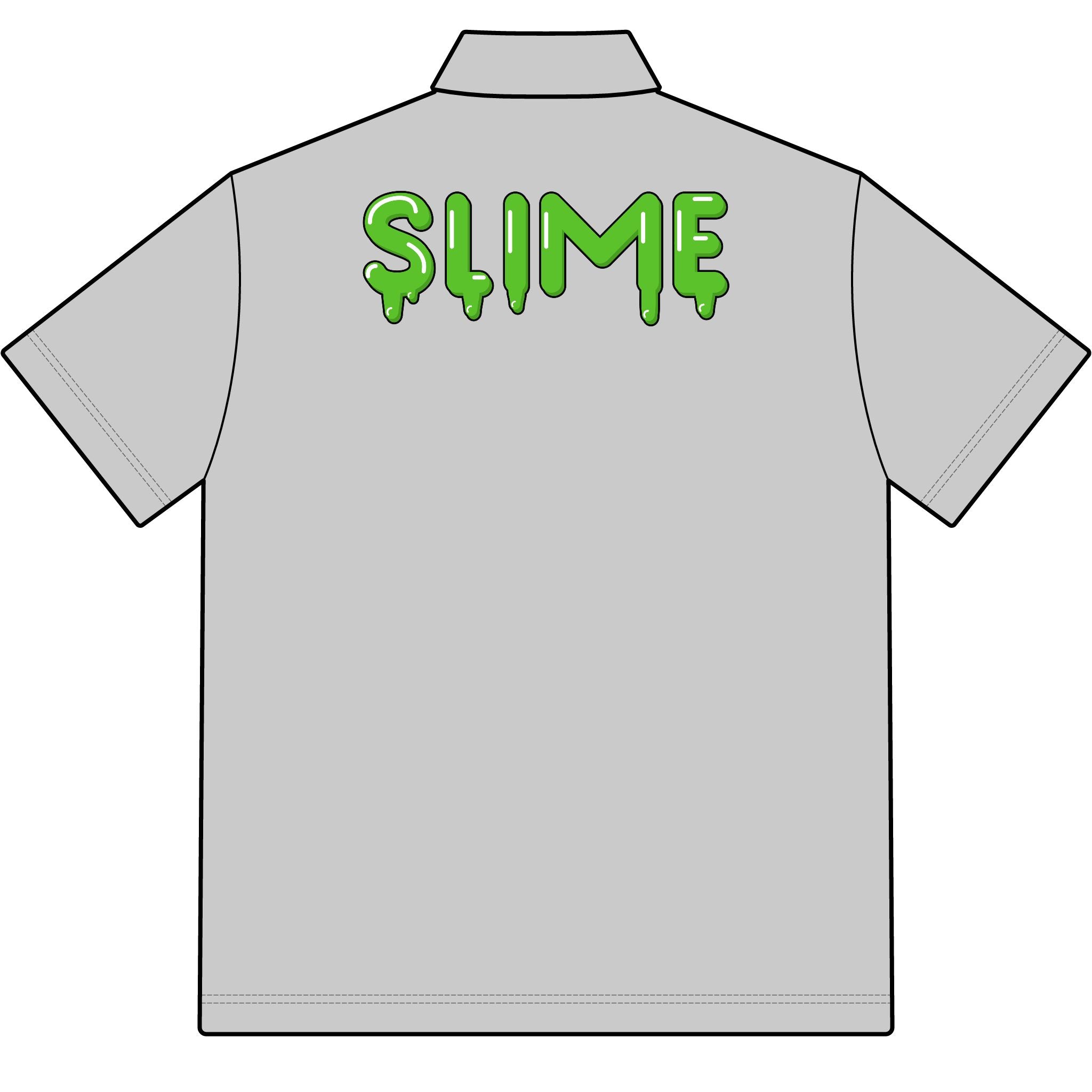 The Slime Shop Pique Polo — White / Green Slime In 5