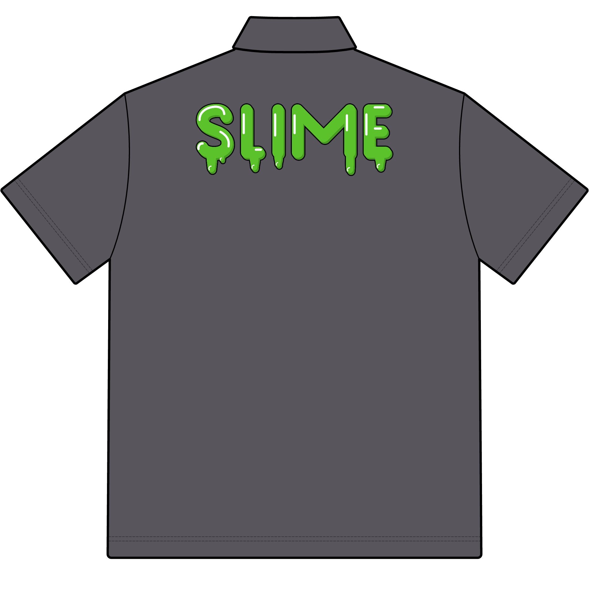 The Slime Shop Pique Polo — White / Green Slime In 5