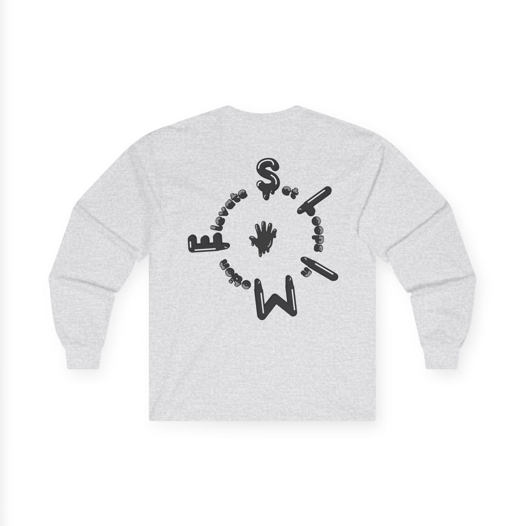 The Slime Shop Ultra Cotton Long-Sleeve Tee — Irish Green / Black Slime Sircle