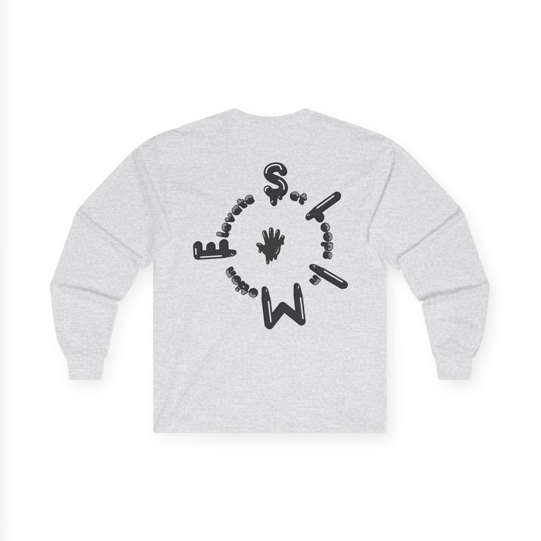 The Slime Shop Ultra Cotton Long-Sleeve Tee — Irish Green / Black Slime Sircle