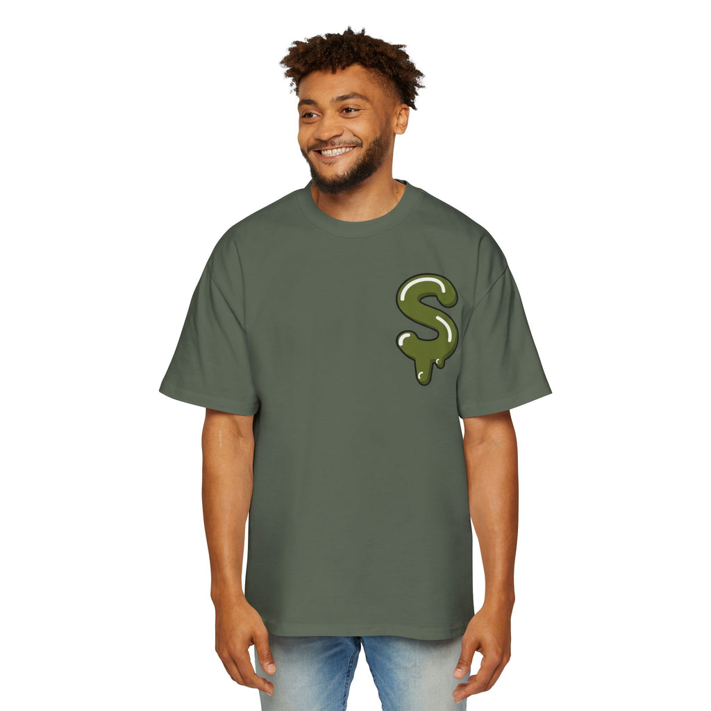 The Slime Shop Heavy Oversized Tee — Brown / Olive Slime Sircle