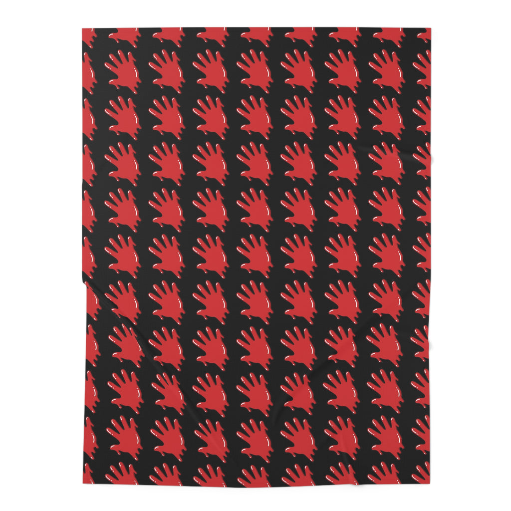 The Slime Shop Baby Swaddle Blanket — Black / Red Slime In 5