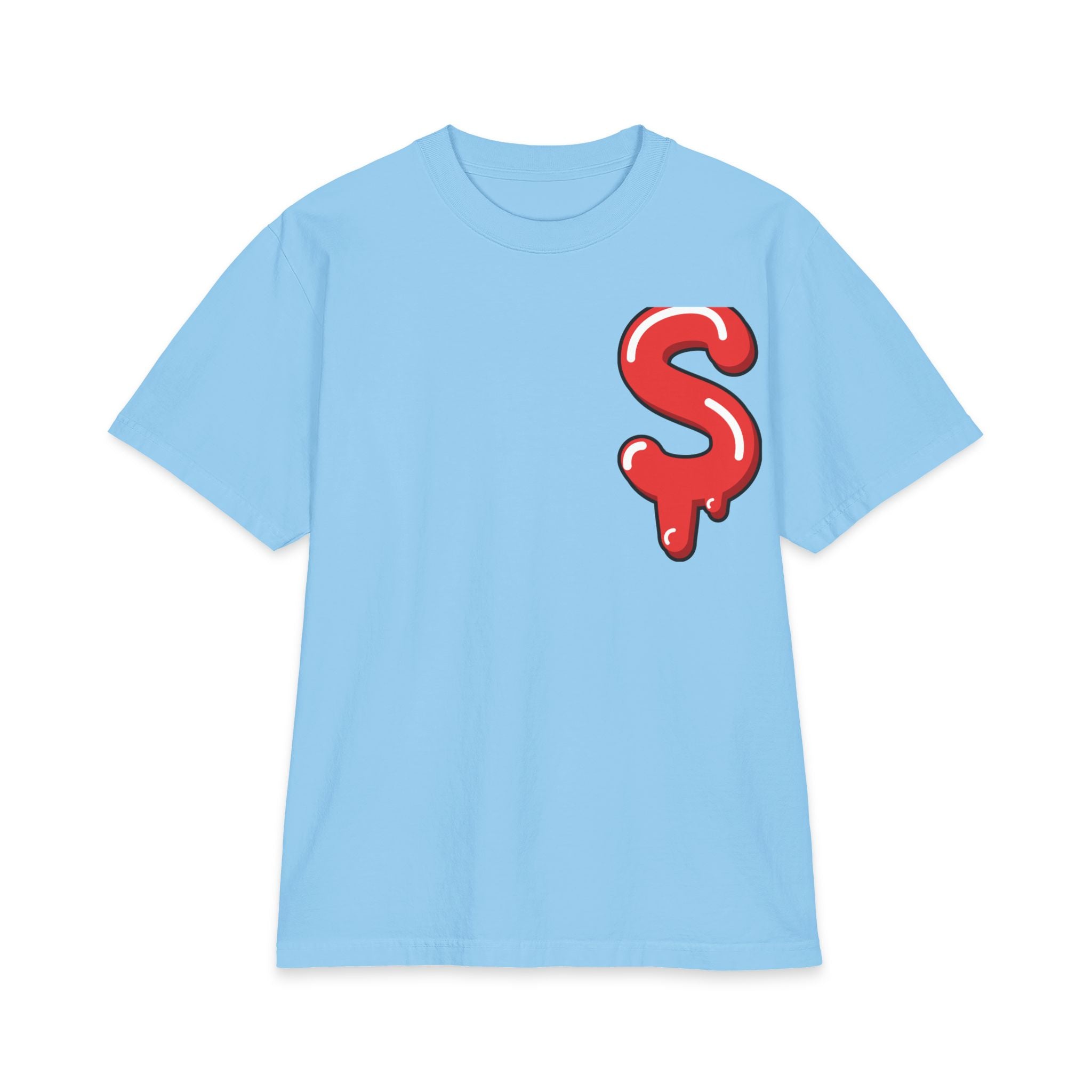 The Slime Shop Max Heavyweight Tee — White / Red Slime $
