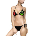 The Slime Shop Women's Bikini Swimsuit — Black / Green Slimeman Gzzz + Red Slime In 5
