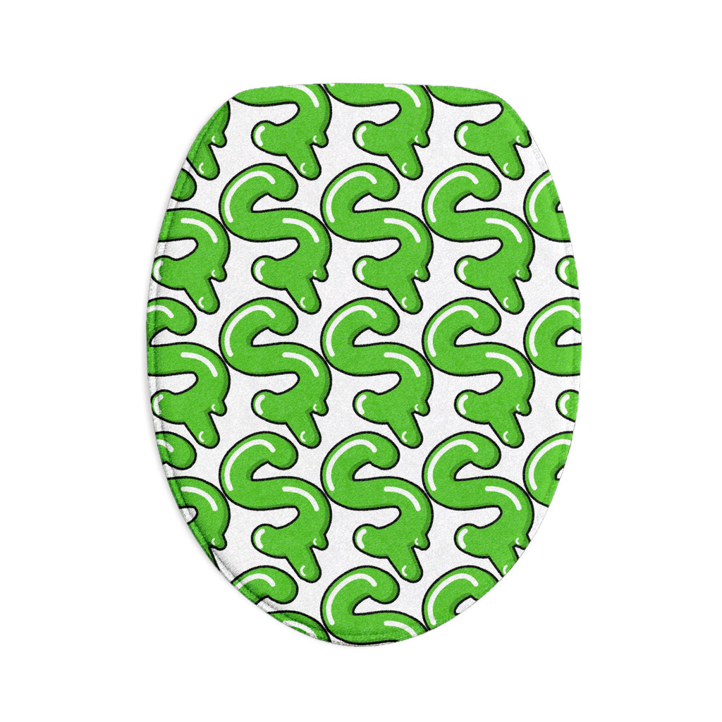 The Slime Shop Bath Mat — White / Green Slime S (AOP)
