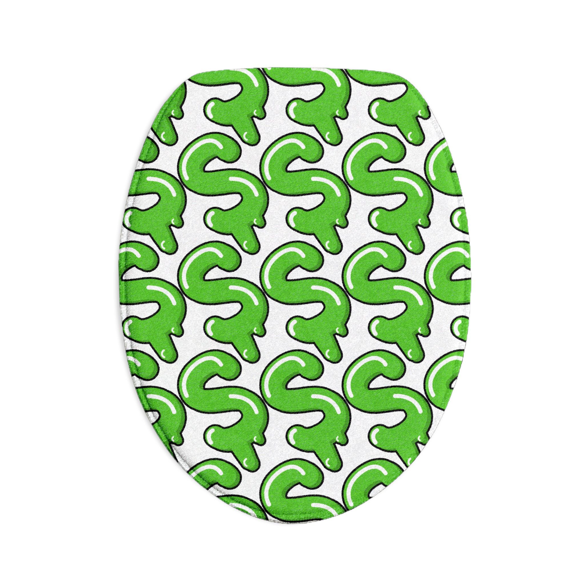 The Slime Shop Bath Mat — White / Green Slime S (AOP)