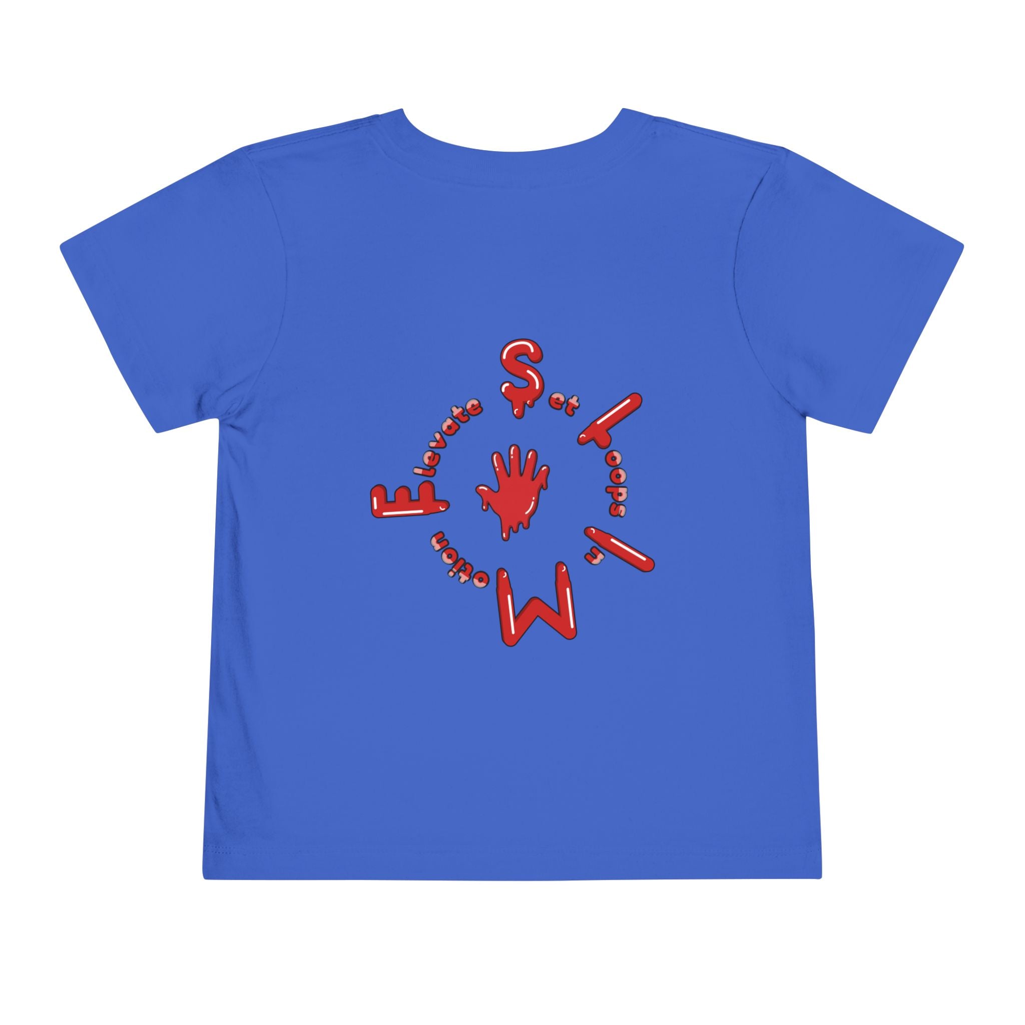 The Slime Shop Toddler Tee — Royal Blue / Red Slime Sircle