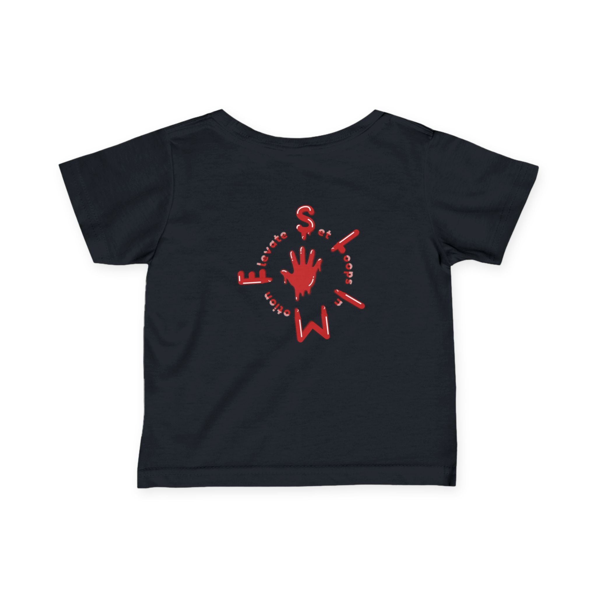 The Slime Shop Infant Fine Jersey Tee — Grey / Red Slime $