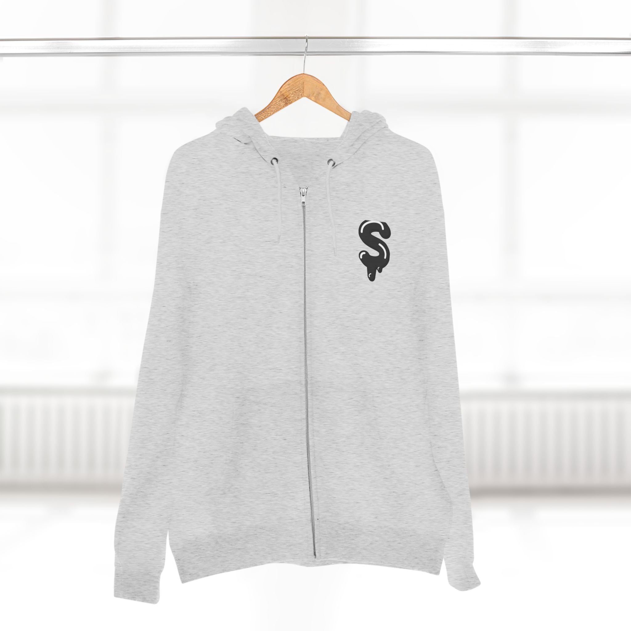 The Slime Shop Zip Hoodie — Heather / Black Slime $