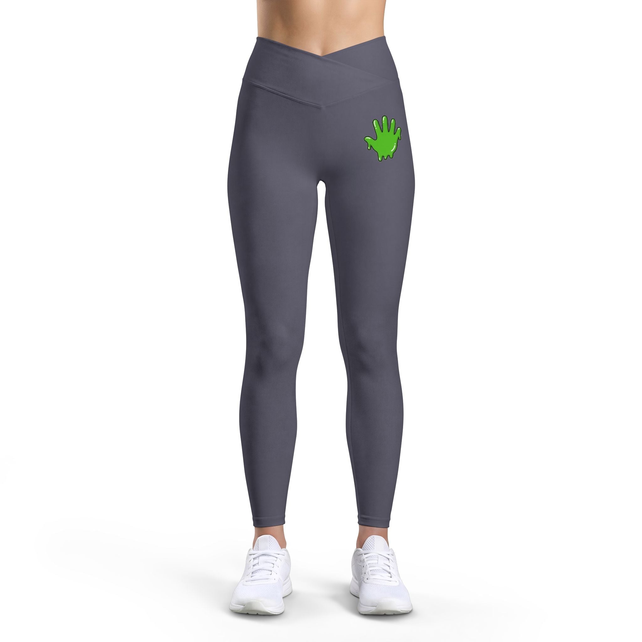 The Slime Shop Women's Luxe Leggings — Black / Green Slime In 5