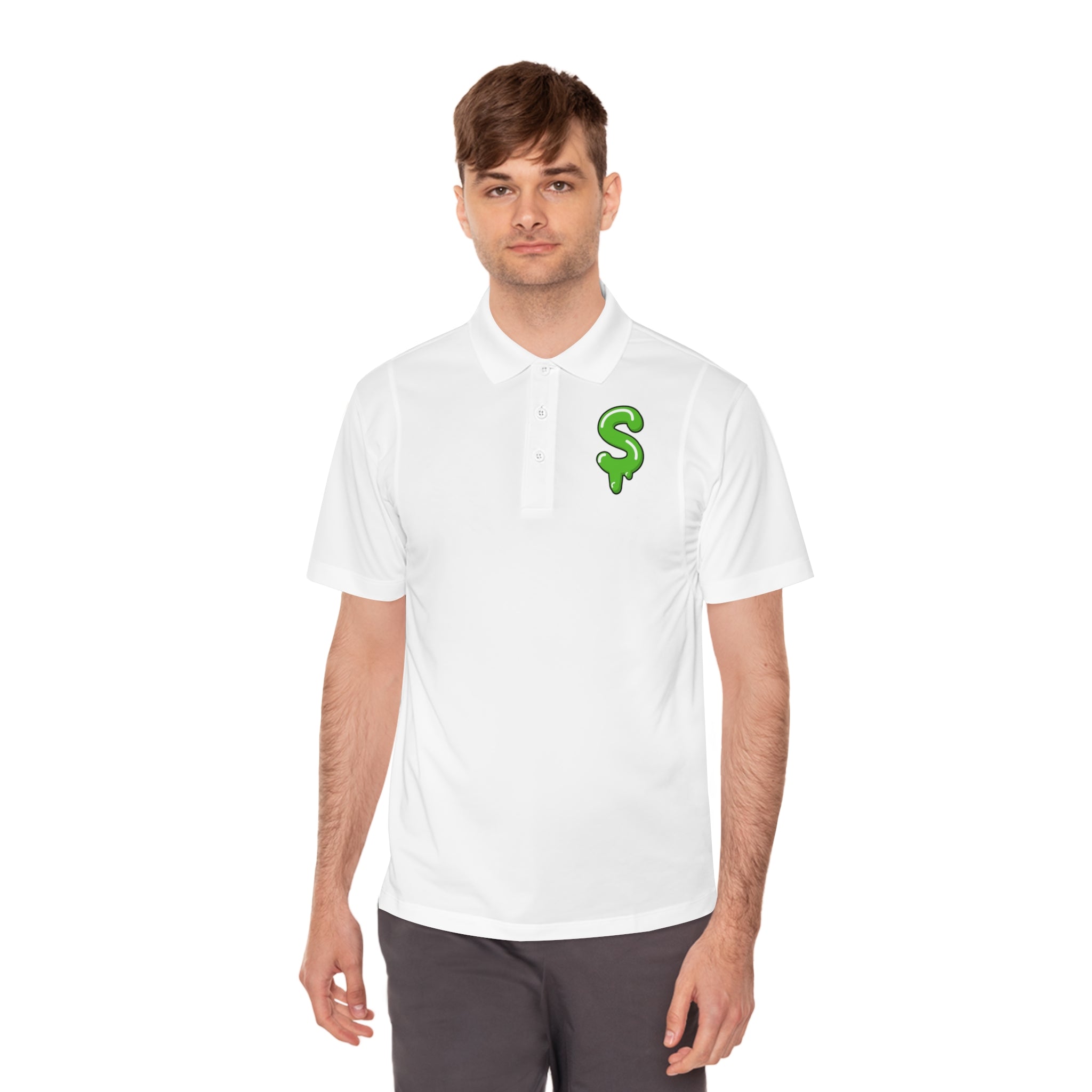 The Slime Shop Sport Polo — Black / Green Slime Sircle