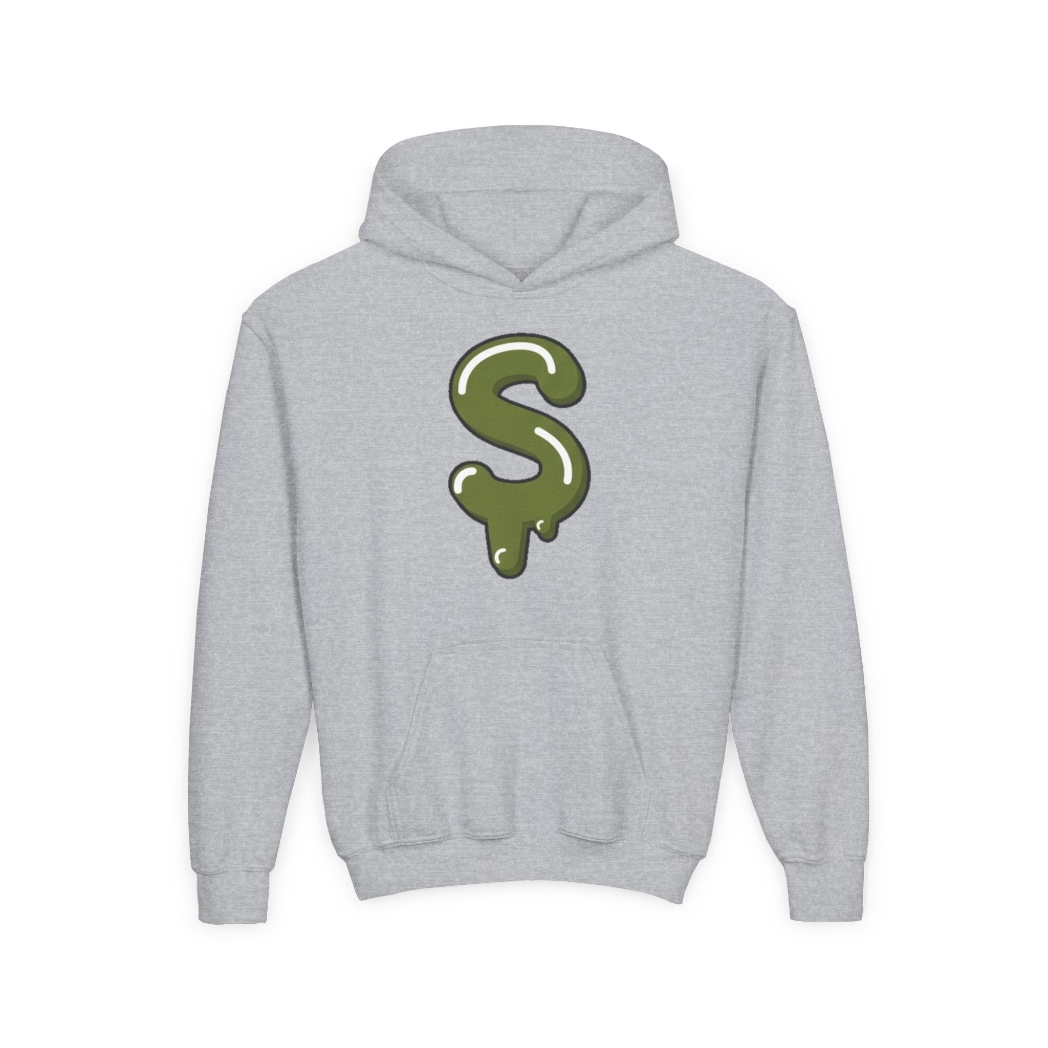 The Slime Shop Youth Hoodie — Red / Army Green Slime $
