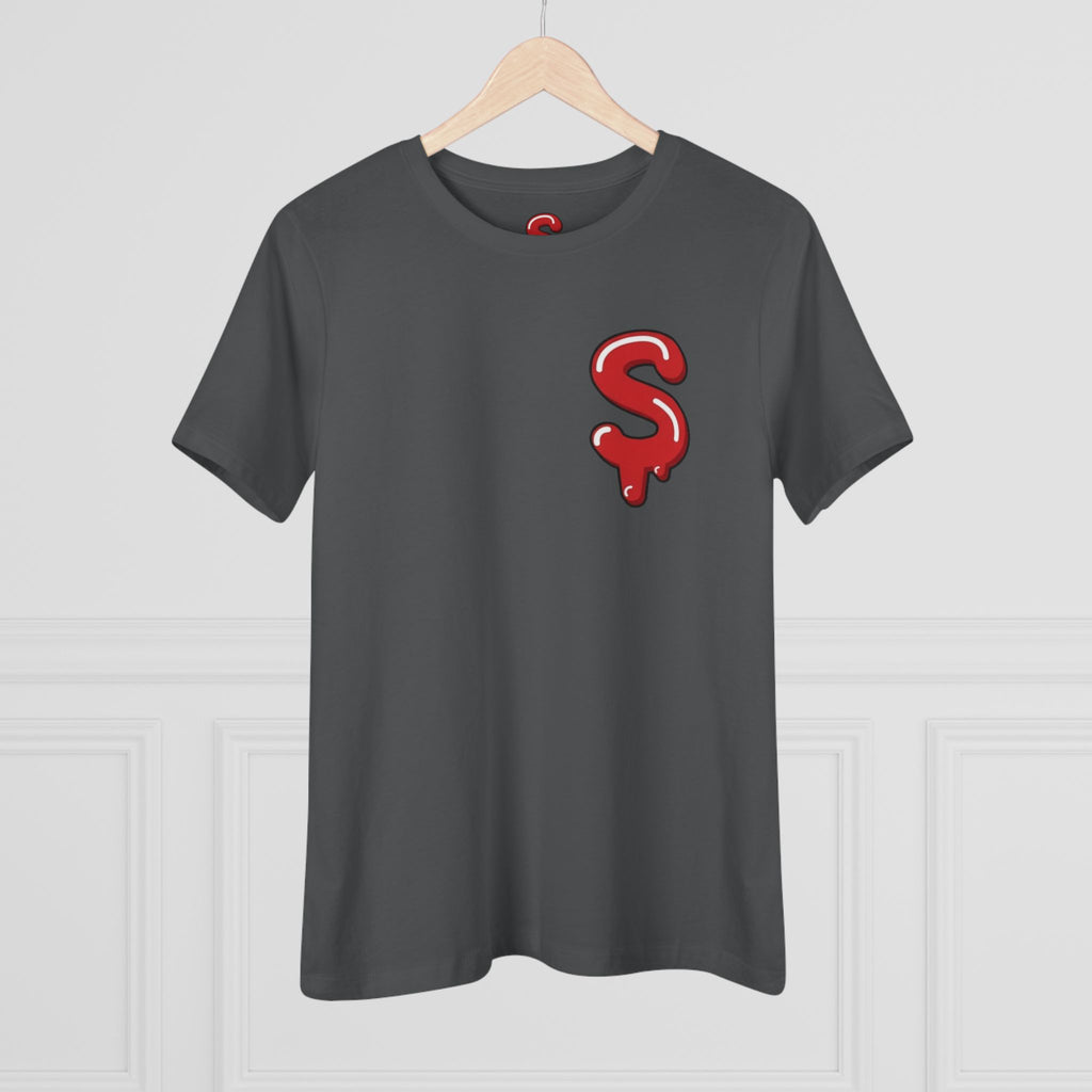 The Slime Shop Women's Tee — White / Red Slime-$