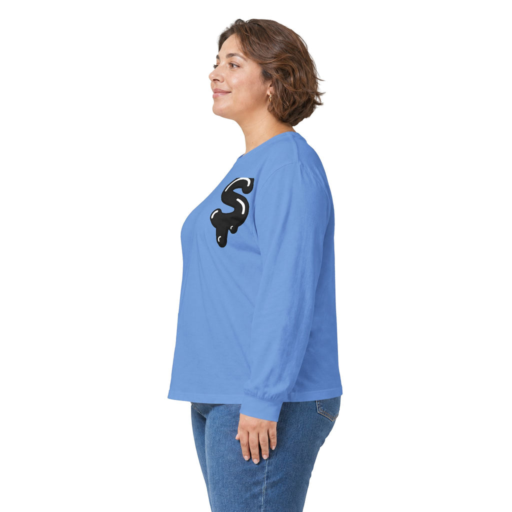 The Slime Shop Ultra Cotton Long-Sleeve — White / Black Slime $