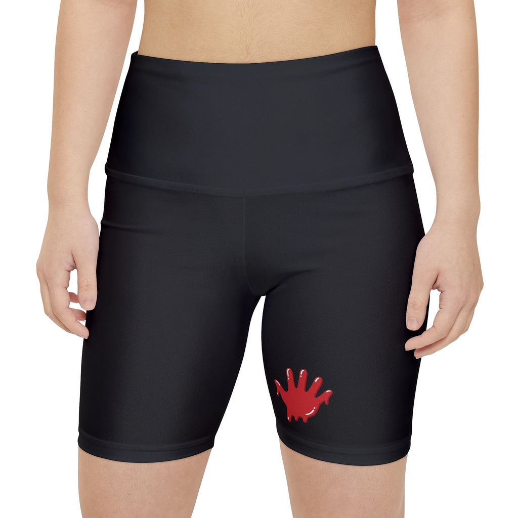 The Slime Shop Women's Workout Shorts — Black / Red Slime In 5