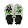 The Slime Shop Kids' EVA Foam Clogs — White / Green Slime AOP (Slimeman Gzzz + Slime $)