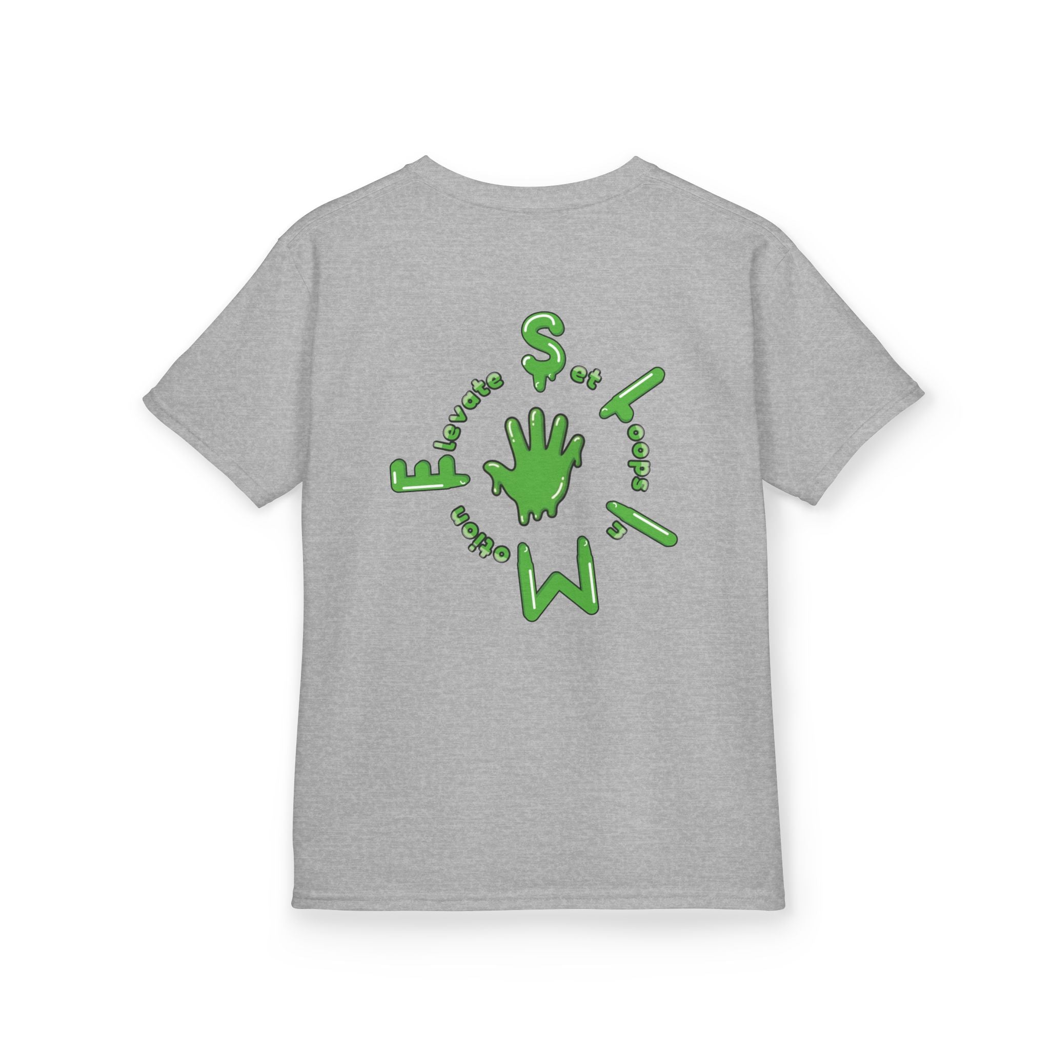 The Slime Shop Kids Tee — Royal Blue / Green Slime Sircle