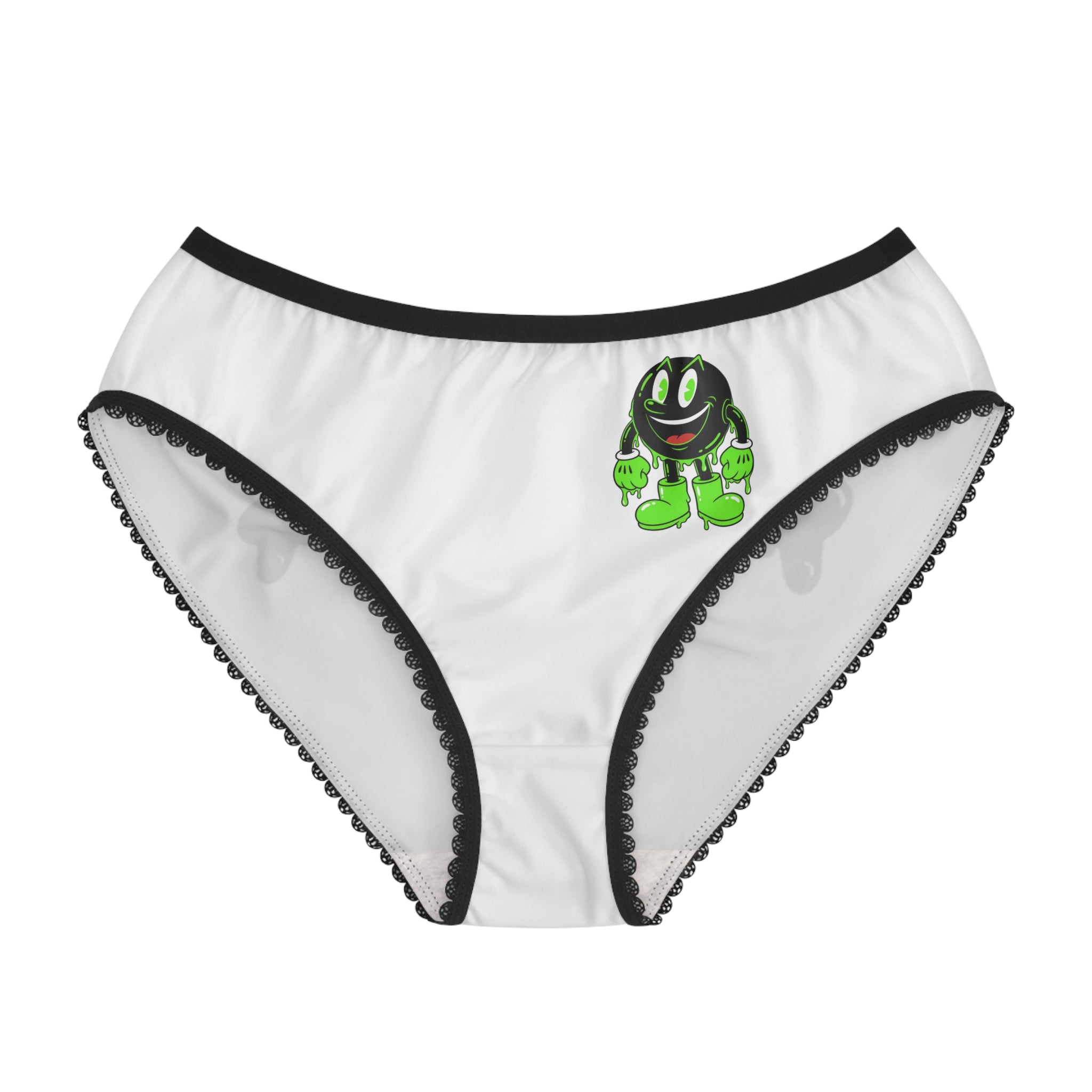 The Slime Shop Women's Briefs — White / Green Slimeman Gzzz