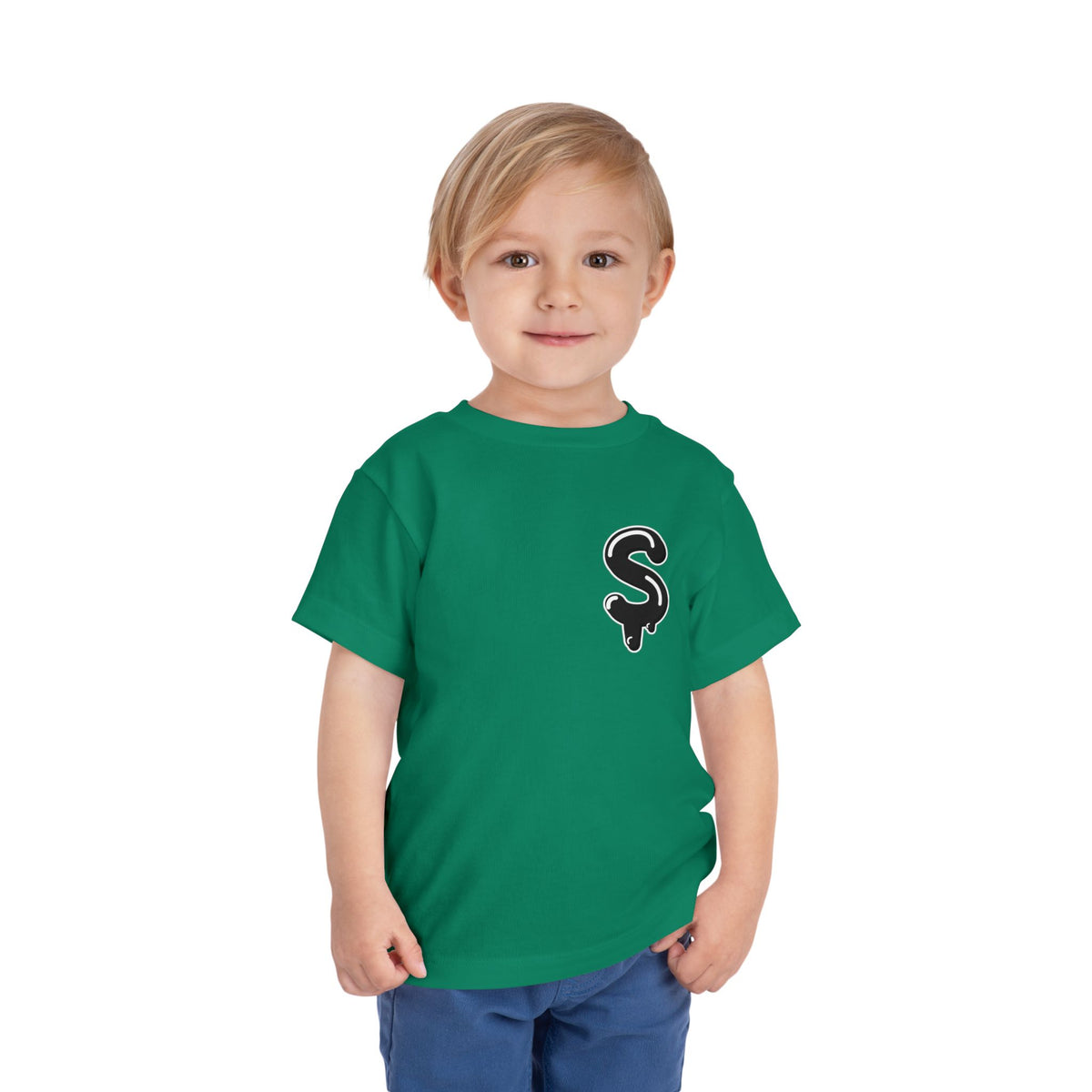 Toddler Black/Slime Short Sleeve Tee