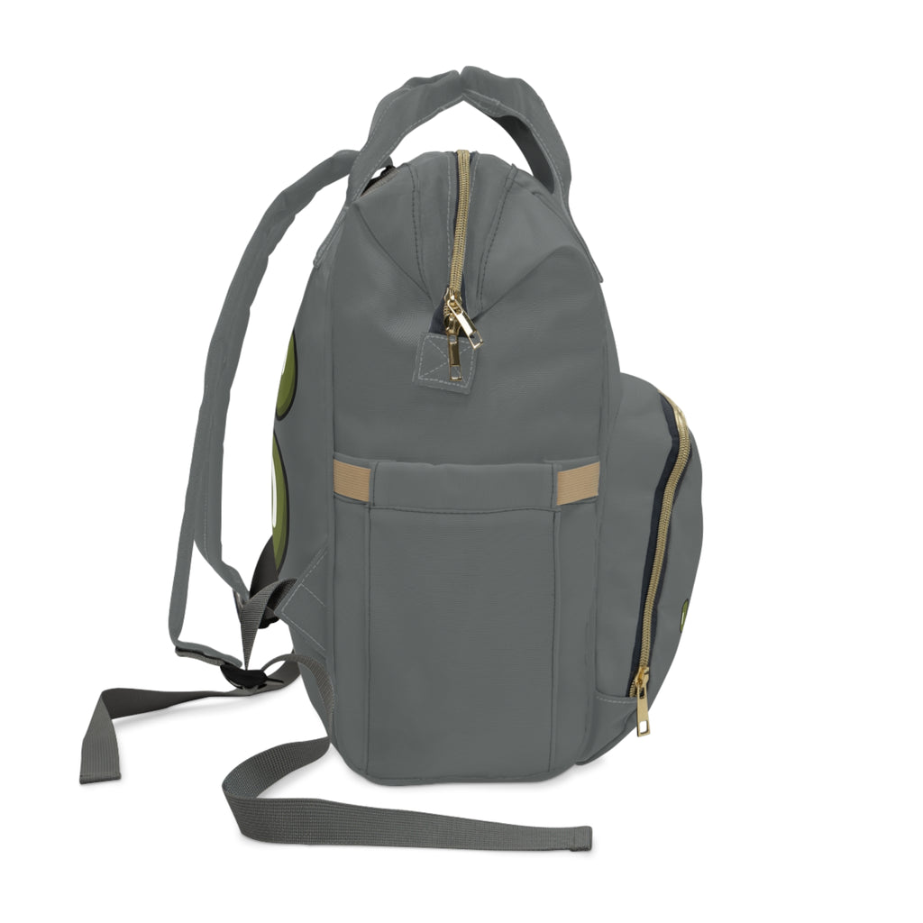 The Slime Shop Diaper Backpack — Gray / Olive Slime Sircle