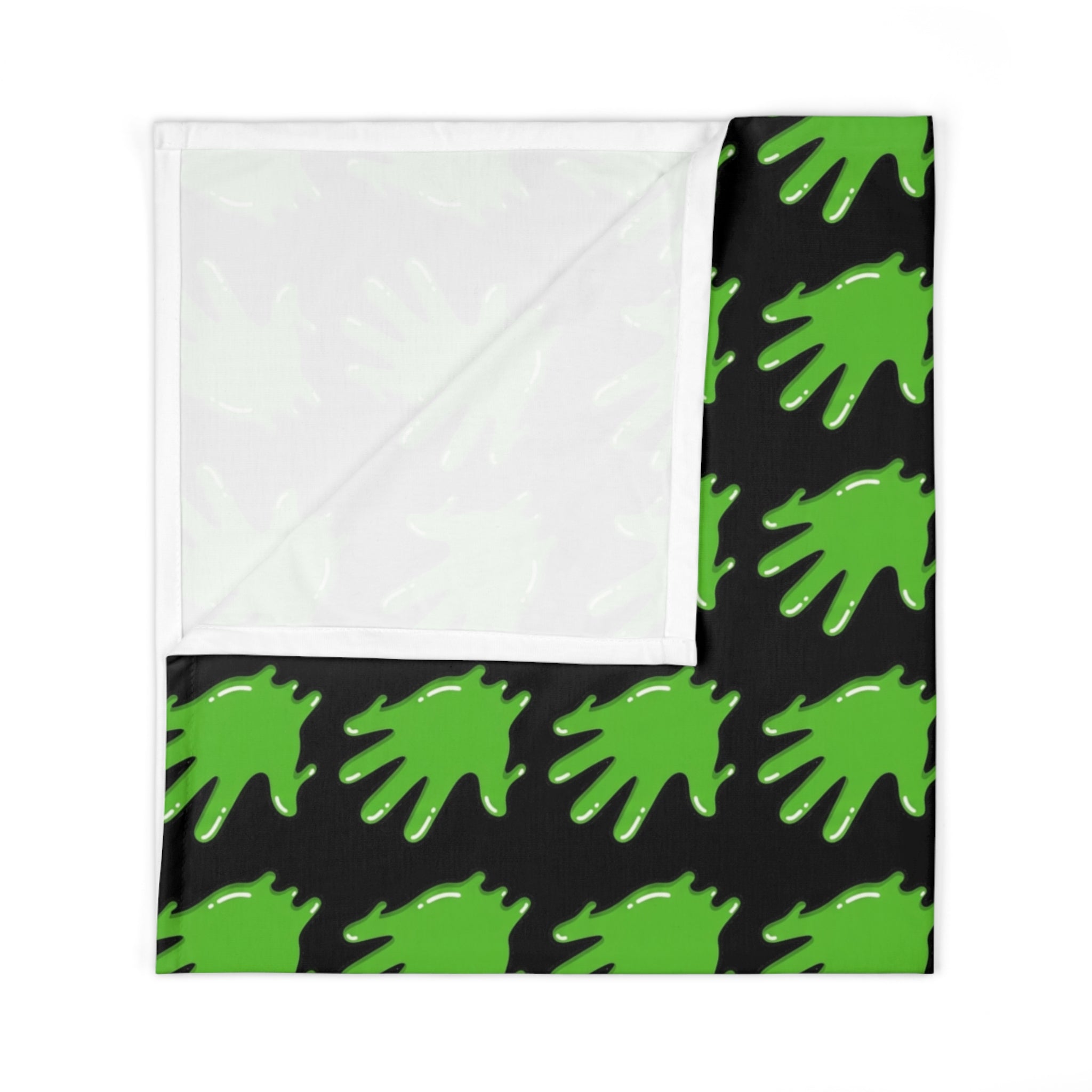 The Slime Shop Baby Swaddle Blanket — Black / Green Slime In 5