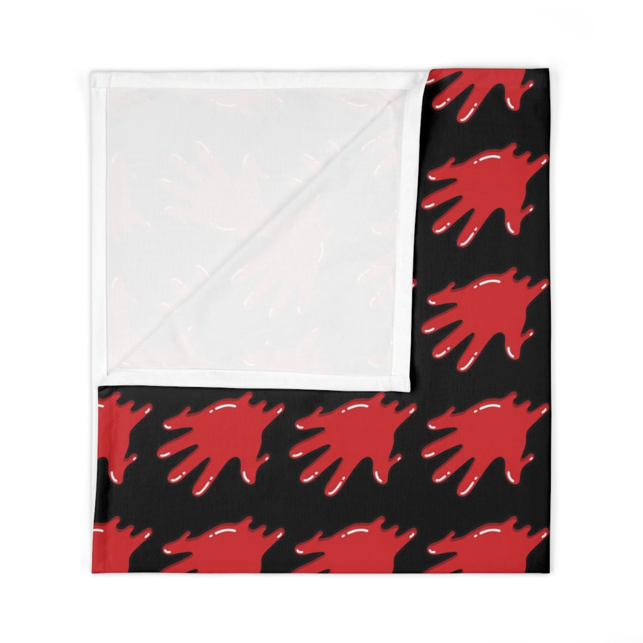 The Slime Shop Baby Swaddle Blanket — Black / Red Slime In 5