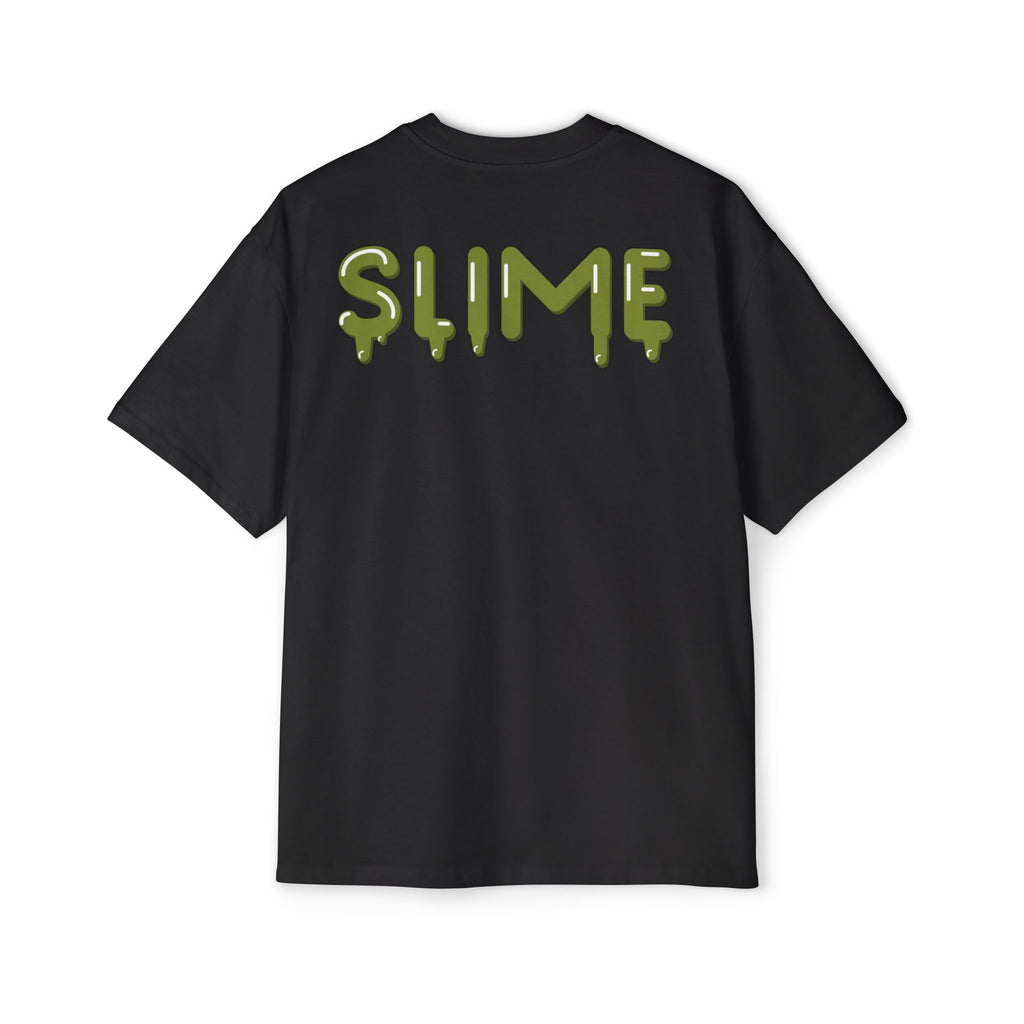 The Slime Shop Men's Oversized Tee — White / Olive SLIME