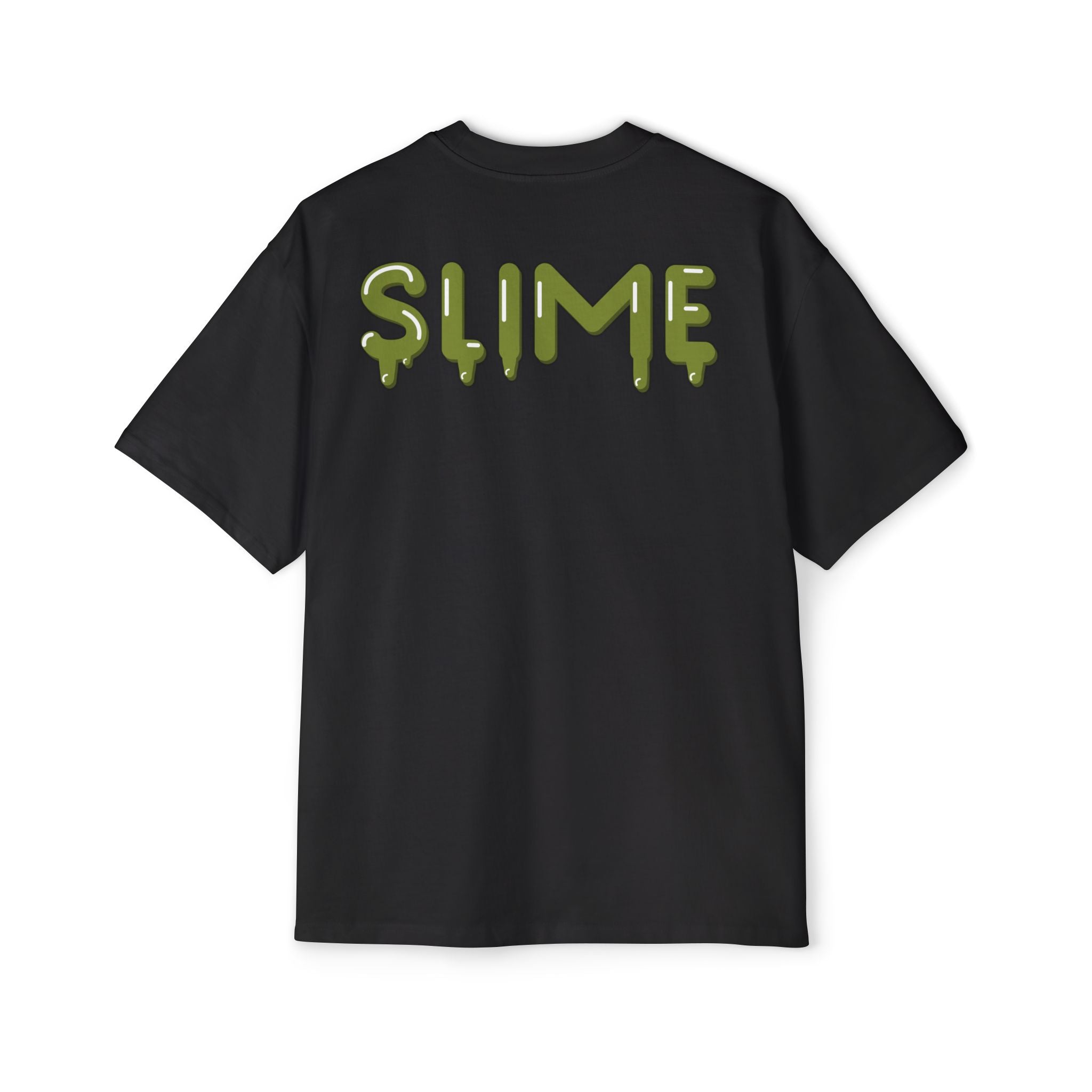 The Slime Shop Men's Oversized Tee — White / Olive SLIME