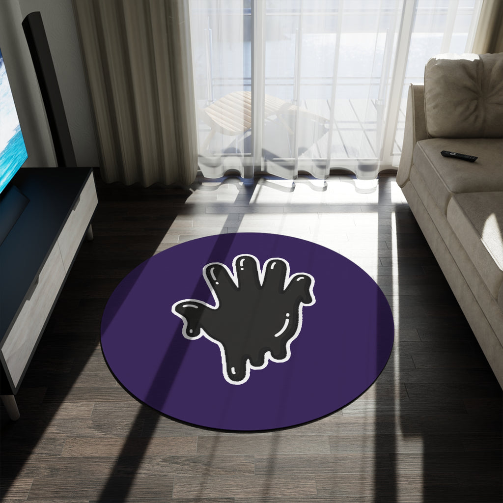 The Slime Shop Purple/Black Si5 Round Rug