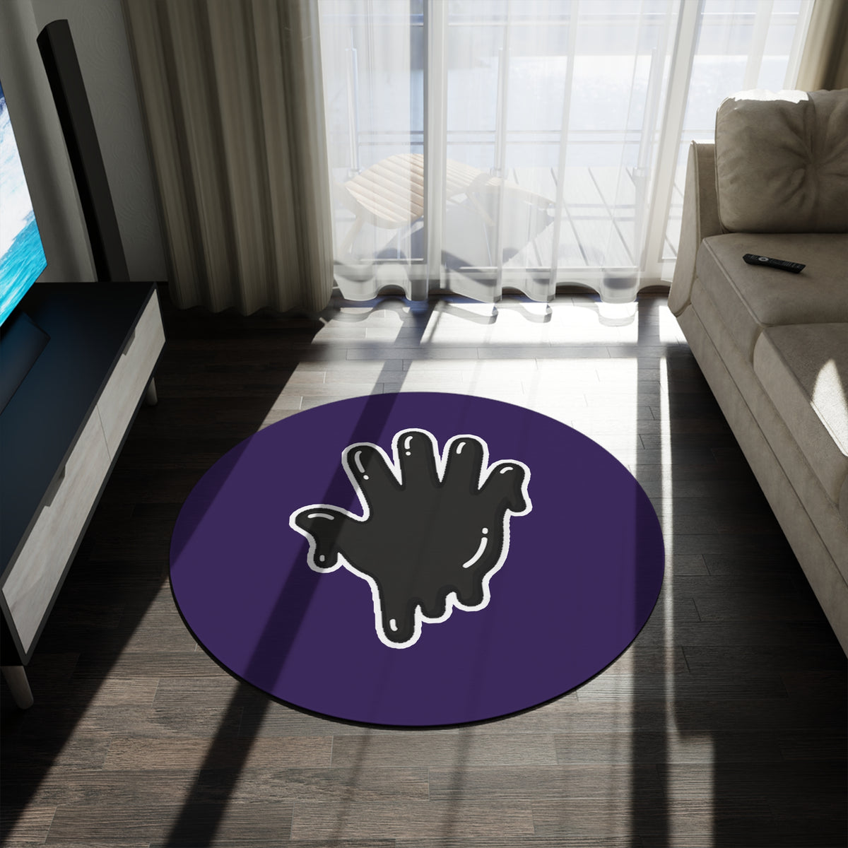 The Slime Shop Purple/Black Si5 Round Rug