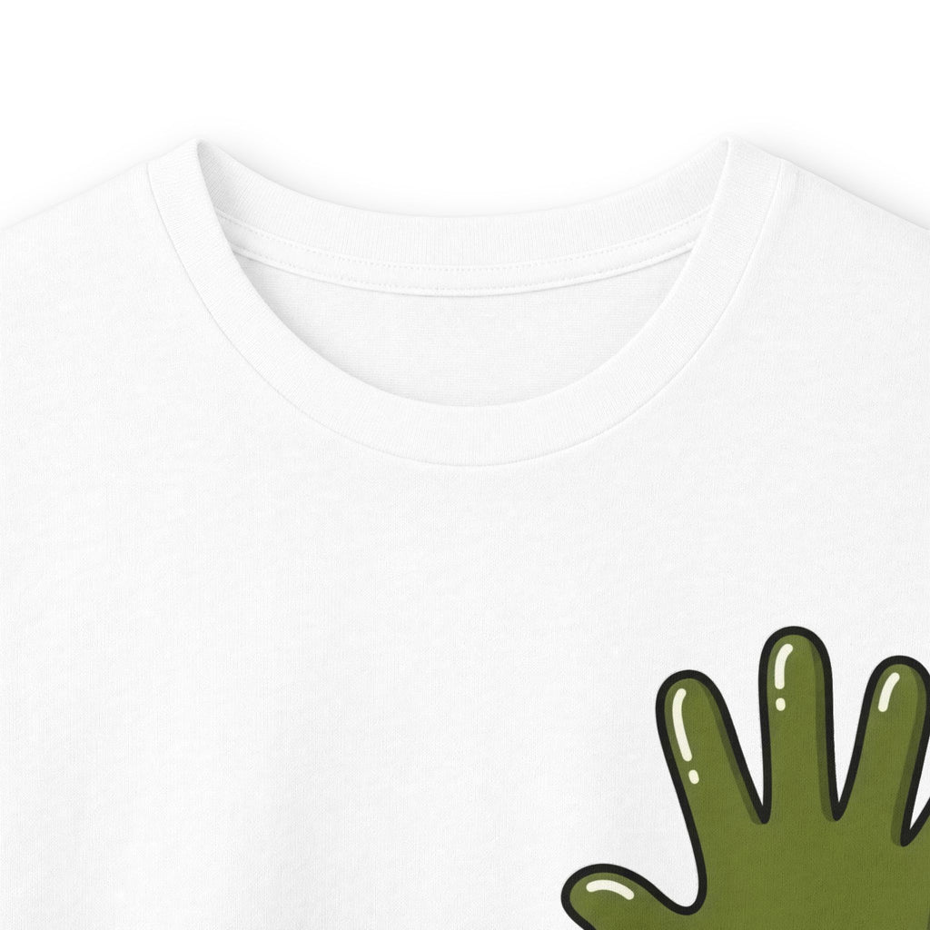 The Slime Shop Ultra Cotton Long-Sleeve — White / Olive Slime In 5