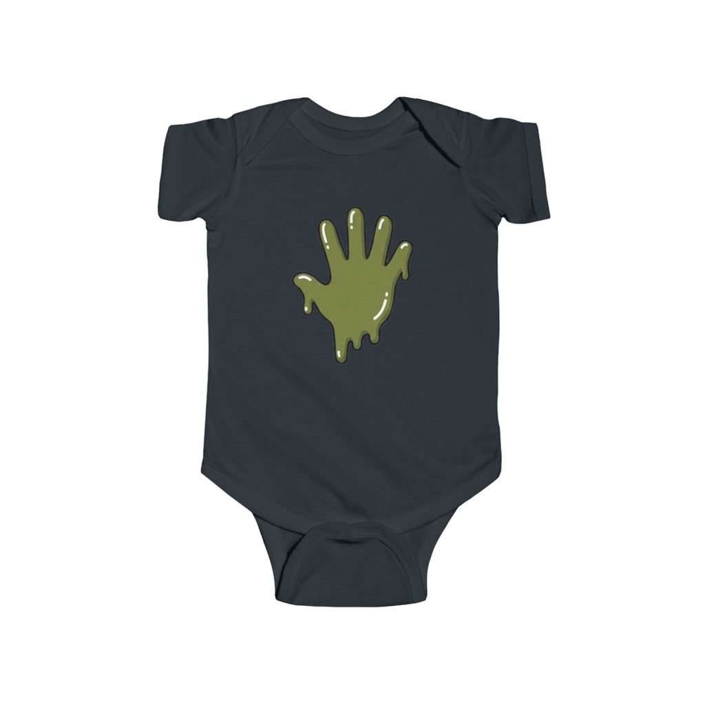 The Slime Shop Infant Fine Jersey Bodysuit — Red / Green Slime In 5