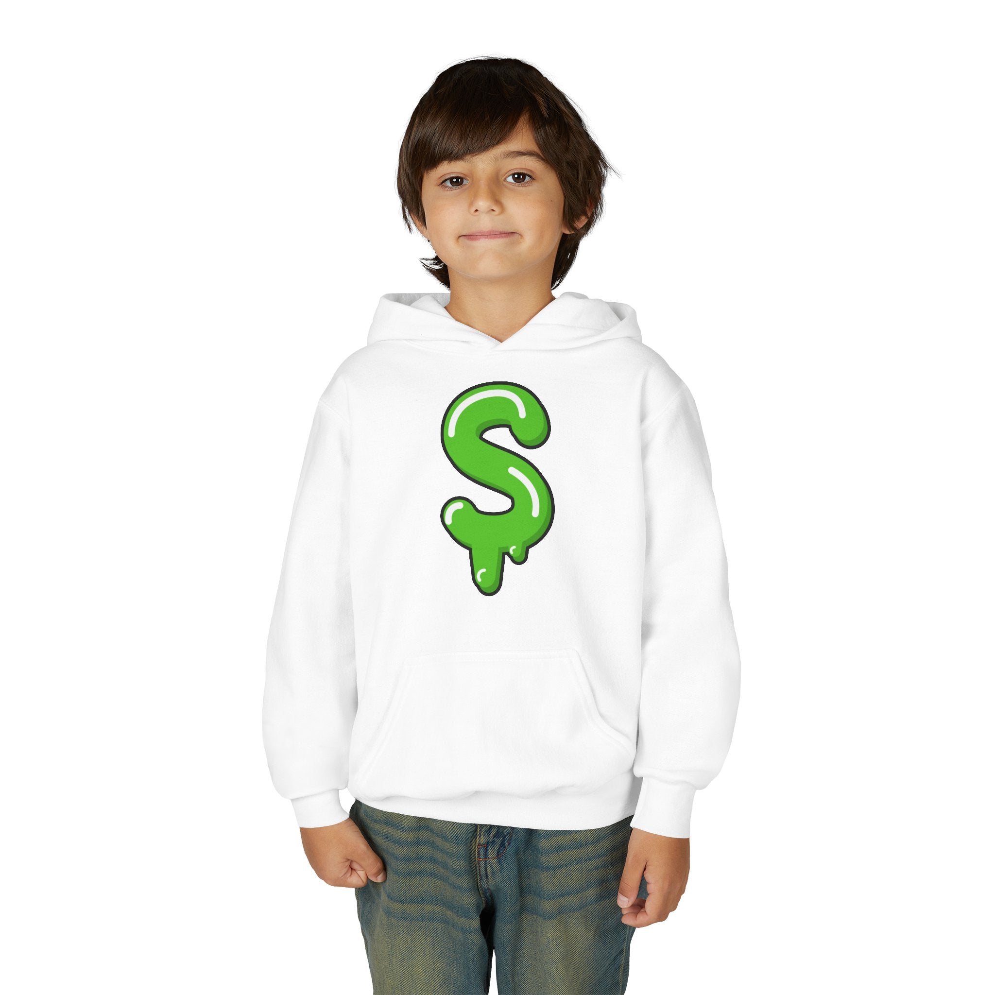 The Slime Shop Youth Hoodie — Carolina Blue / Green Slime $