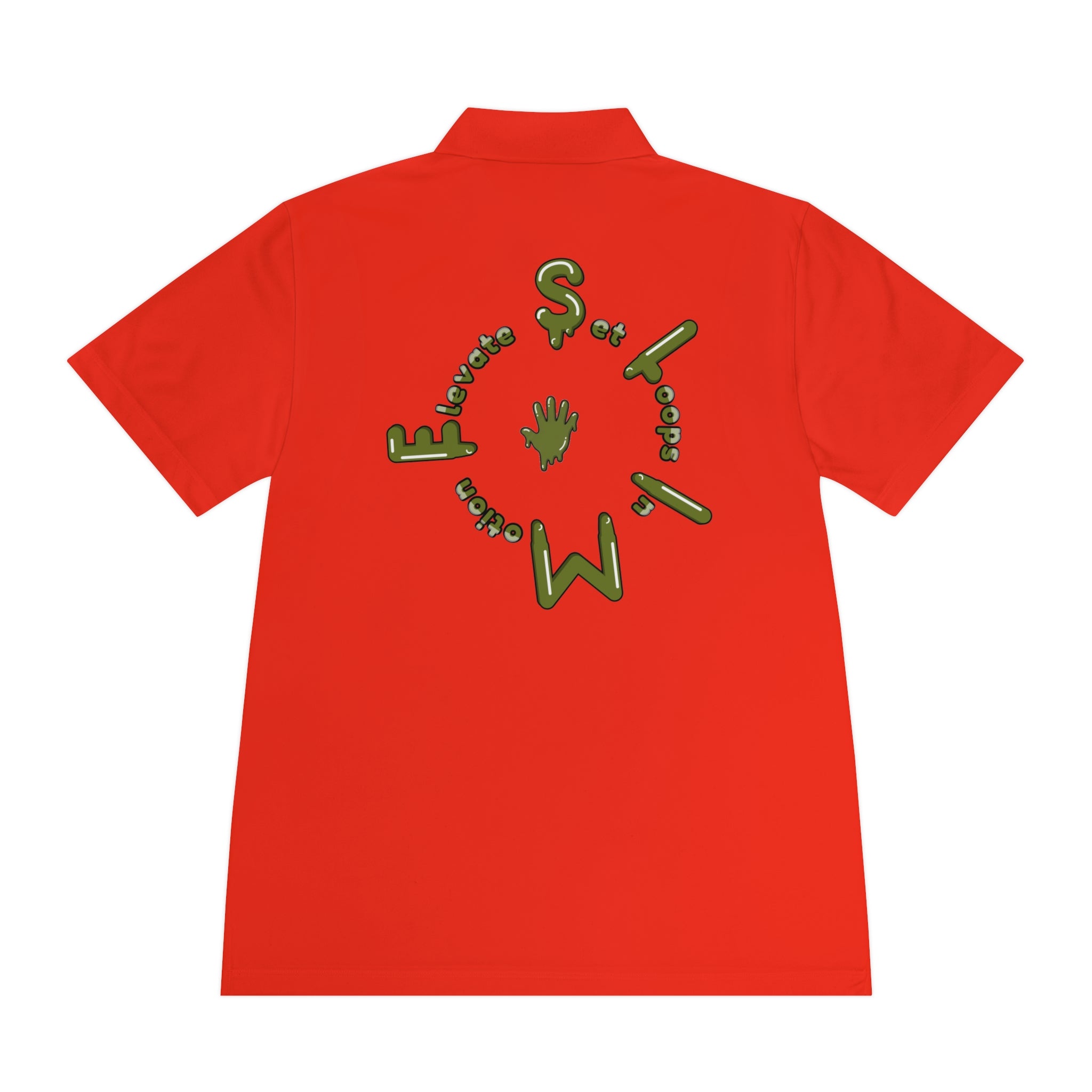 The Slime Shop Sport Polo — Red / Olive Slime Sircle
