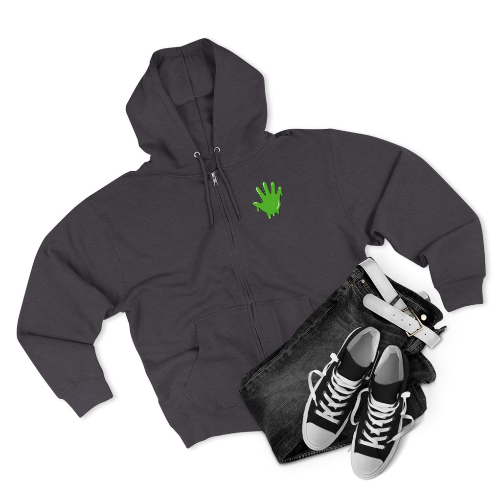 The Slime Shop Zip Hoodie — Heather / Green Slime In 5