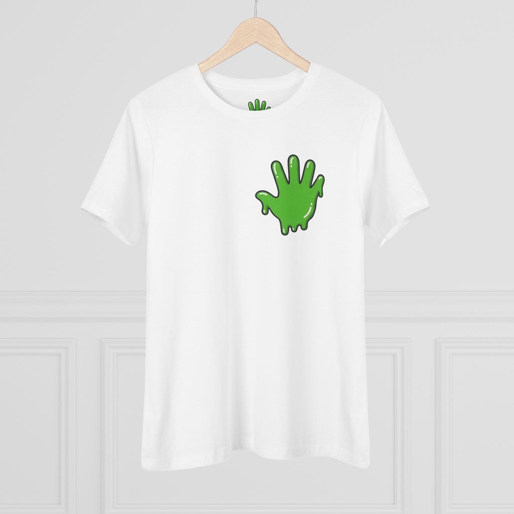 The Slime Shop Women's Tee — White / Green Slime In 5