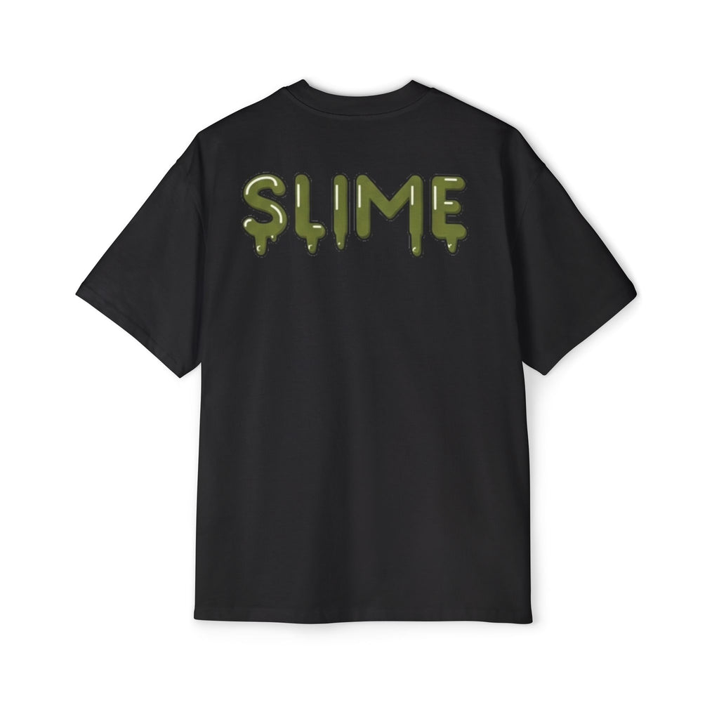 The Slime Shop Men's Oversized Tee — White / Olive Slime In 5