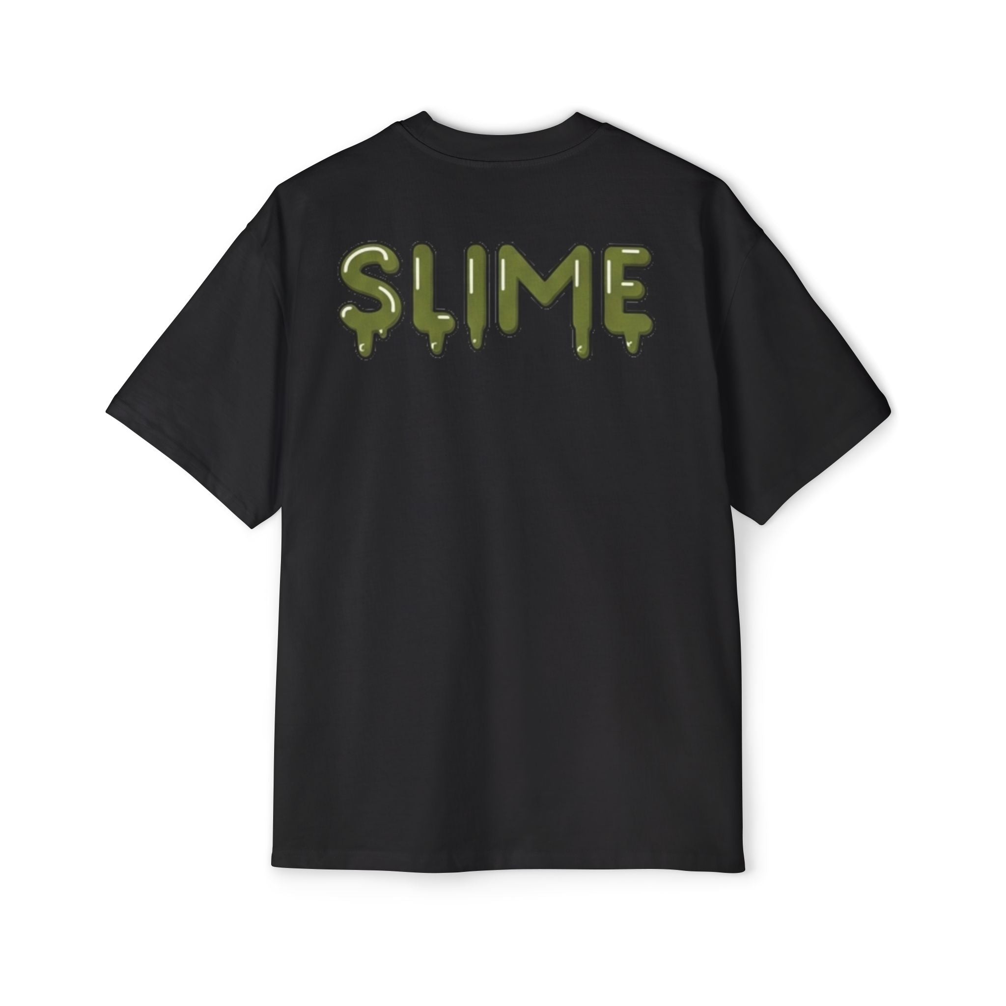 The Slime Shop Men's Oversized Tee — White / Olive Slime In 5